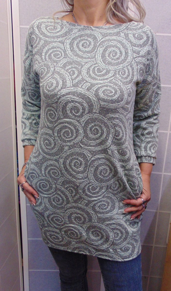 Tunika s kapsami - spirály, velikost L - SLEVA NA SKLADOVKY