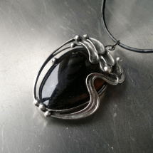 Náhrdelník Decent (obsidián kouřový)