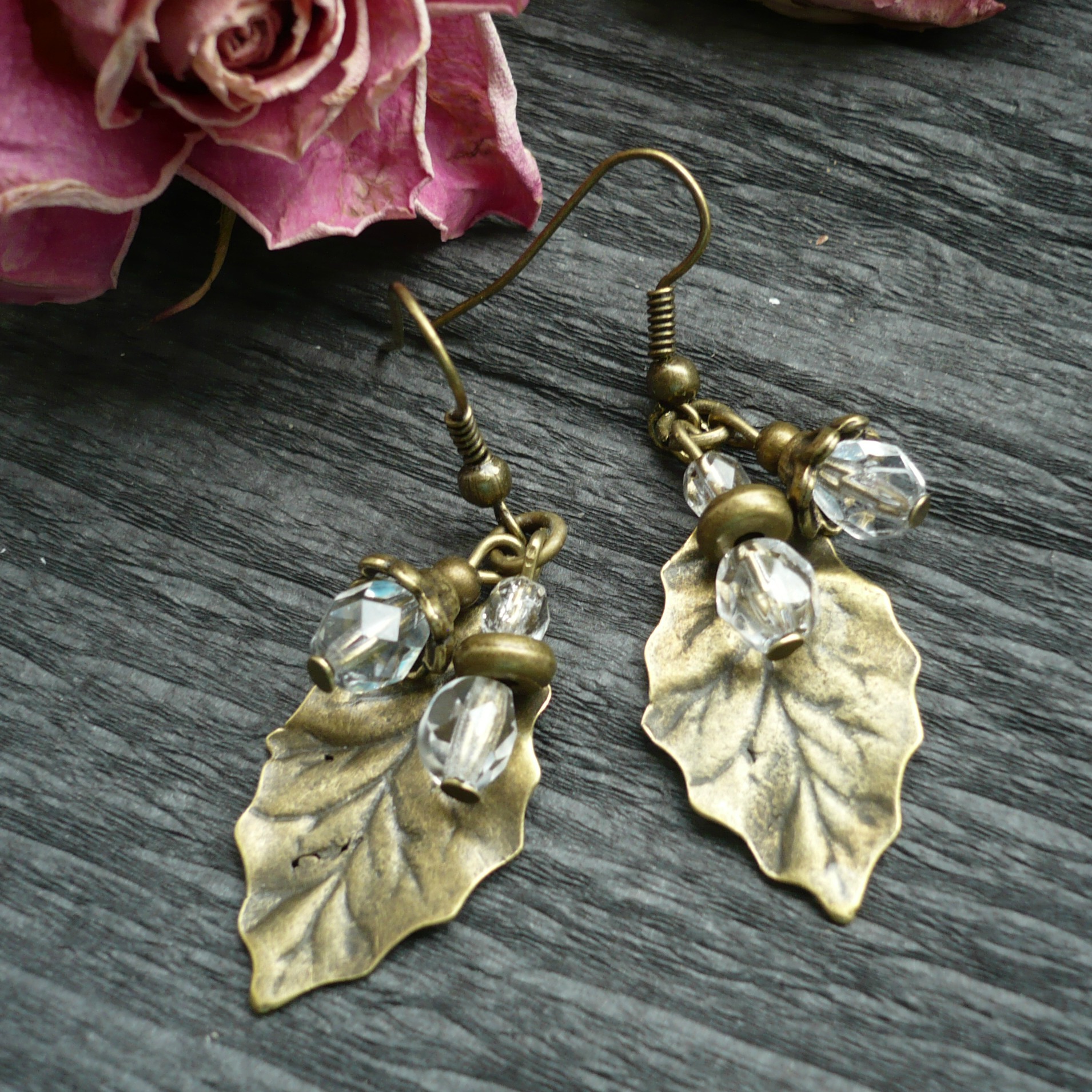 Náušnice s čirými ohňovkami