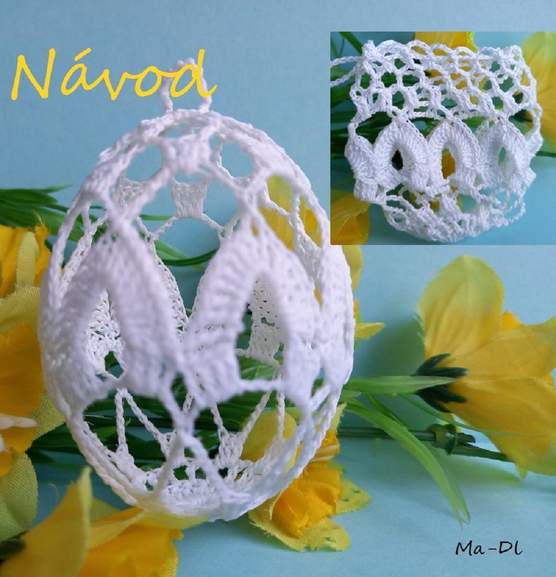 NÁVOD - Háčkované vajíčko s obloučky - č.4