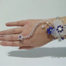 Svatební náramek s prstýnkem | Ručně vyráběný květinový šperk