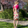 Květovaná šatová sukně - krátká