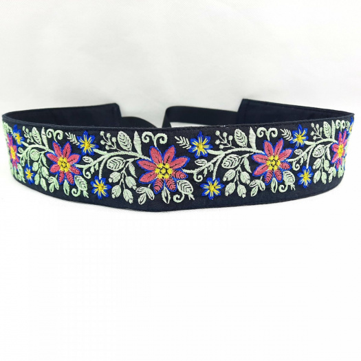 Vyšívaný Dámský Opasek Vesna zelený