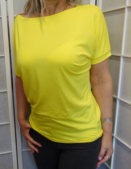 Volné tričko - barva žlutá S - XL