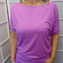 Volné tričko - barva světle fialová (viskóza)