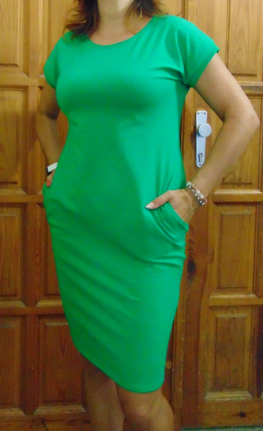 Šaty s kapsami - barva zelená nebo výběr barev (bavlna)