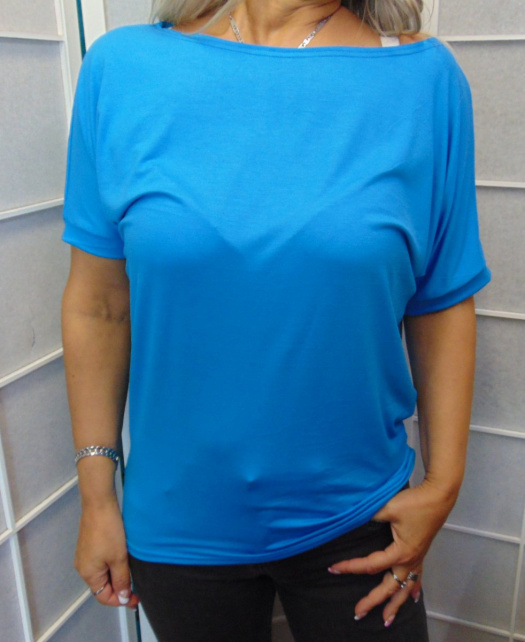 Volné tričko - barva tyrkysová S - XL