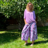 Kalhotová sukně fialka maxi