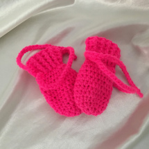 kojenecké růžové rukavice