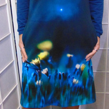Šaty s kapsami - květy, velikost S - SLEVA 50%
