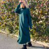 Tmavě zelený maxirolák/šaty dlouhý