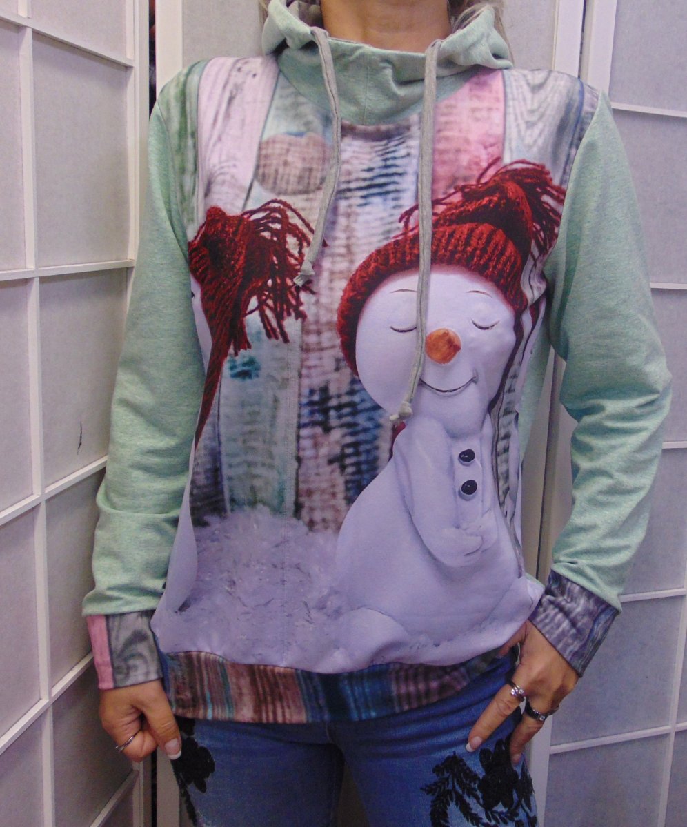 Mikina s kapucí - sněhuláci S - XXXL