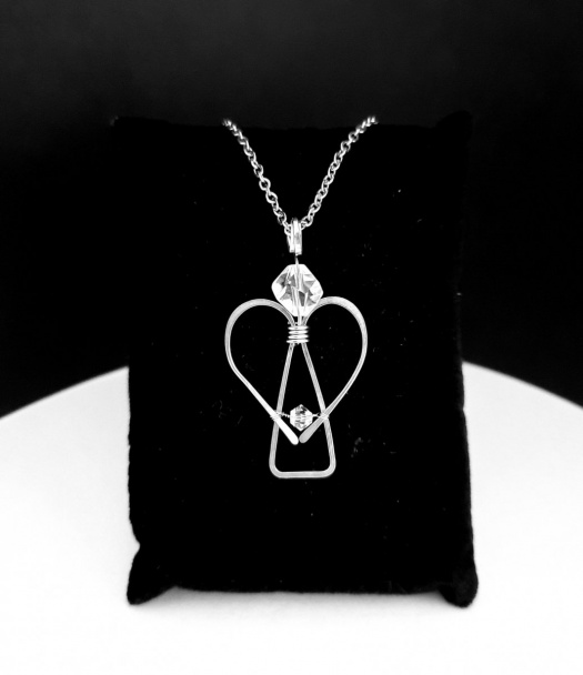 Křišťálový osobní anděl - chirurgická ocel