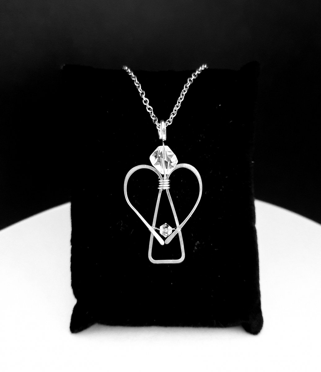 Křišťálový osobní anděl - chirurgická ocel