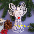 NÁVOD - Háčkovaný anděl velký č.3- dvojitá křídla