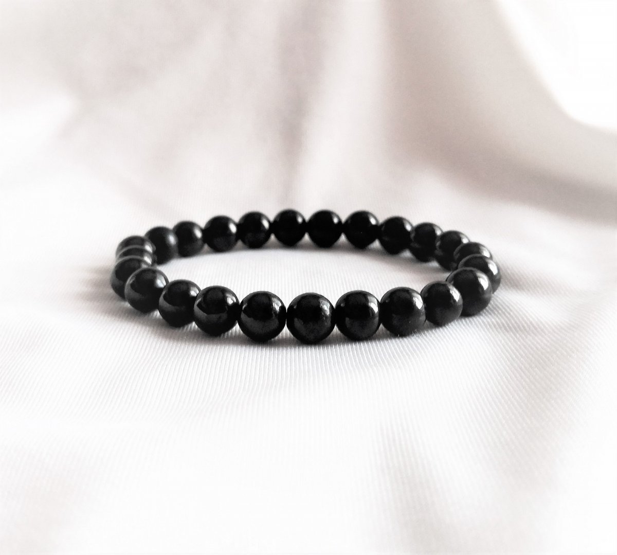 Náramek*mineraloid Jet*0,8 cm