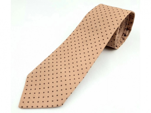 Kravata slim fit hnedá