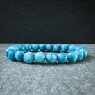 Minerální náramek - jadeit zmatnělý modrý