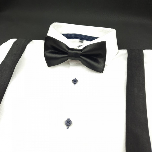 Saténový Set Motýlek a Šle Černý