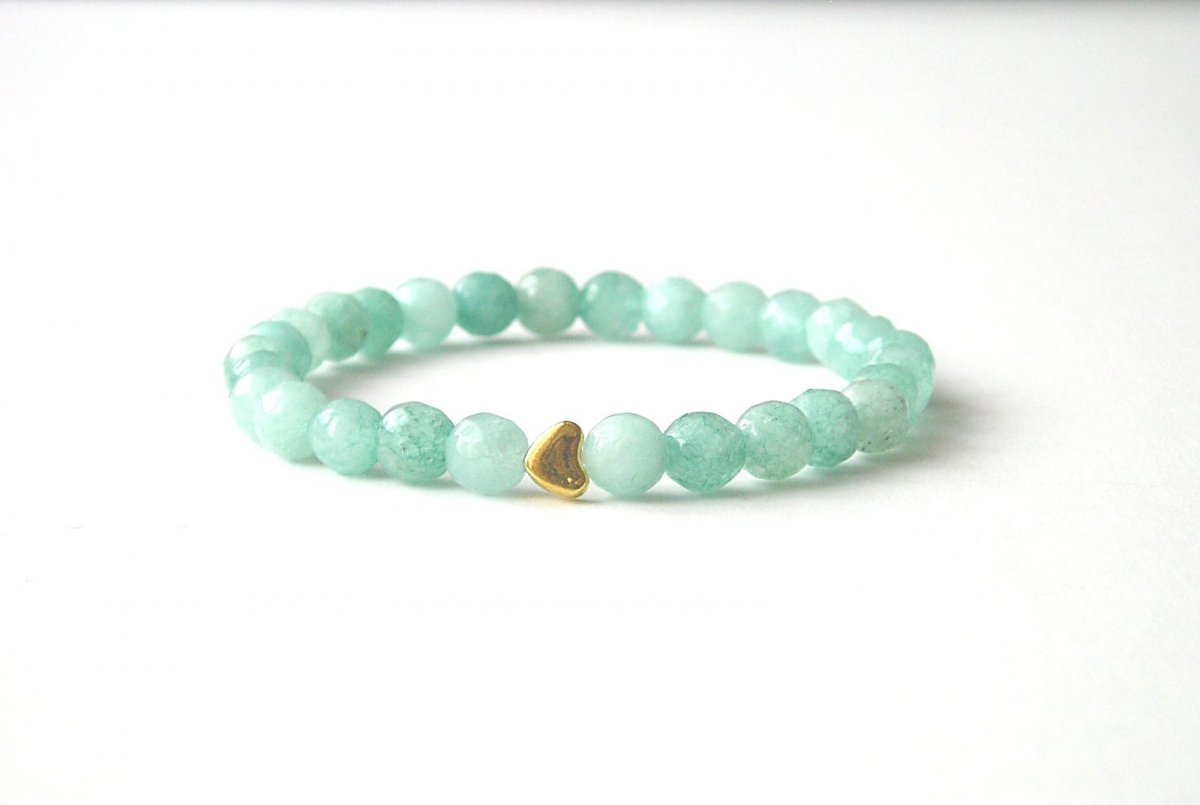 Náramek z fazetovaného nefritu..zelený