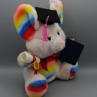 Promoční/maturitní plyšák myš/potkan/krysa duha růž