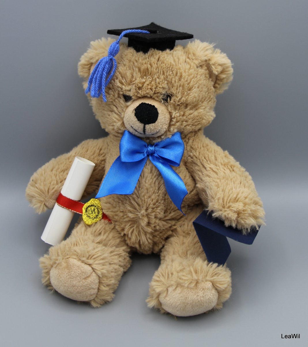 Promoční/maturitní plyšák medvěd chlup s modr