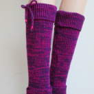 Dívčí návleky na nohy - fialovocyklamenové