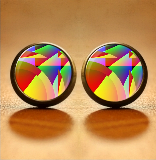 Lom světla - náušnice pecky 