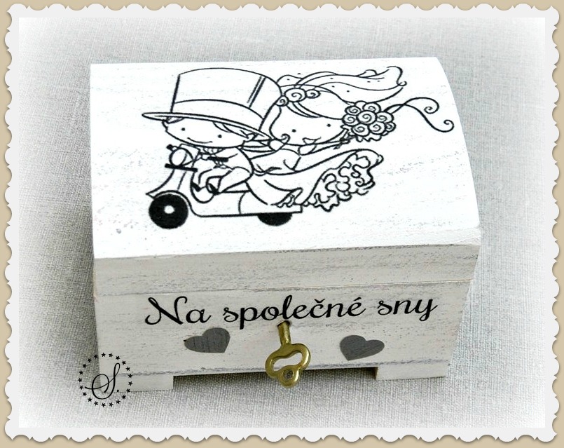 svatební truhlička - pokladnička