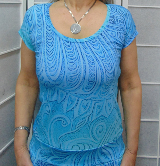 Tričko - modré paisley (bavlna)