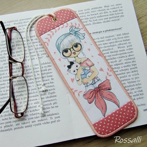 Dívka s mašlí ... záložka do knihy