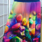 Půlkolová sukně - barevné knoflíky, velikost L/XL