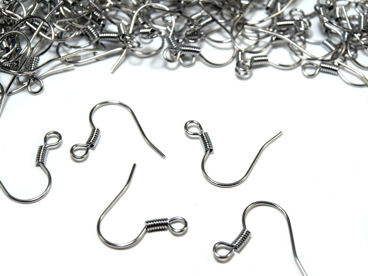 Afroháčky s pružinkou platina - 10ks