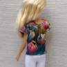 Tričko s tulipány pro Barbie