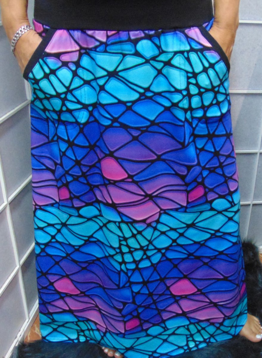 Dlouhá sukně - mozaika (bavlna)