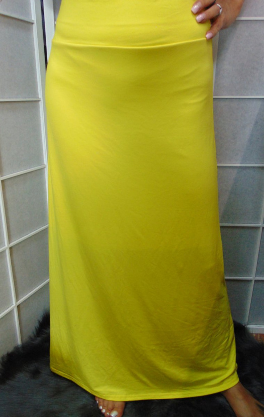 Dlouhá sukně - žlutá (viskóza)