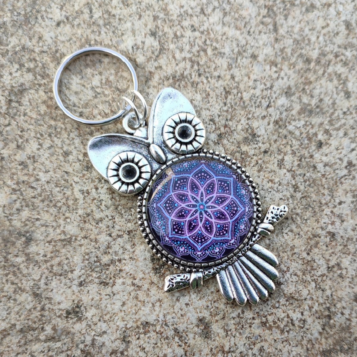 Přívěsek sovička s mandalou #13