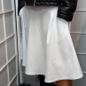 Půlkolová sukně - bílá XS - XXL