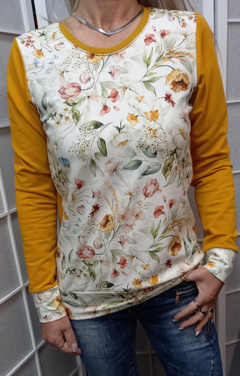 Mikina - růže (teplákovina)