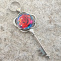 Přívěsek klíč s růží #2
