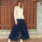 Kalhotová sukně modrá dlouhá