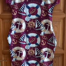 Šaty s kapsami - námořnický vzor S - XXXL