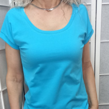 Tričko - barva azurová (bavlna)