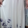 Dlouhá půlkolová sukně - něžné květy, velikost S/M ~ SLEVA ~