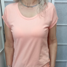 Tričko - barva meruňková (bavlna)