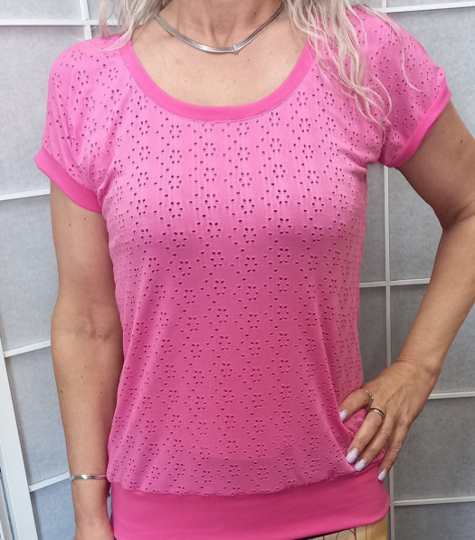 Tričko - madeira, barva růžová (bavlna)
