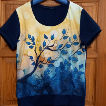 Tričko - modrý strom (bavlna)