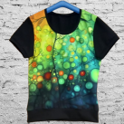 Tričko - zelenooranžový vzor, velikost L ***AKCE*** POSLEDNÍ KUS!