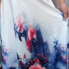 Dlouhá půlkolová sukně - ibišek, velikost L/XL - POSLEDNÍ KUS!