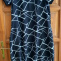 Šaty s kapsami do lemu - černobílý vzor (bavlna)